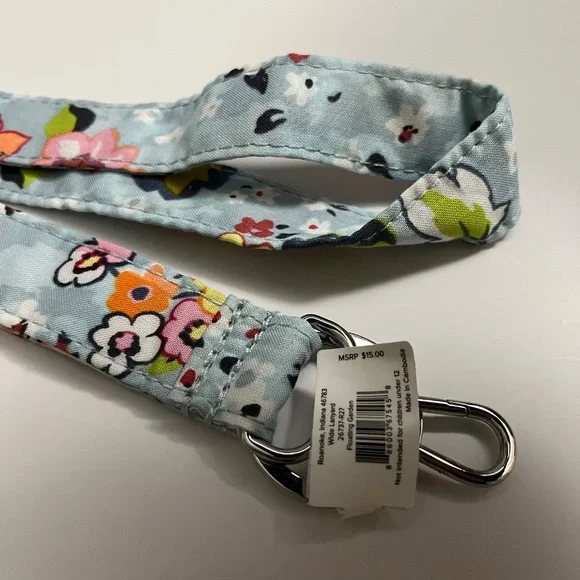 NWT Vera Bradley Floating Garden Zip ID Case and Wide Lanyard Set - Picture 10 of 11